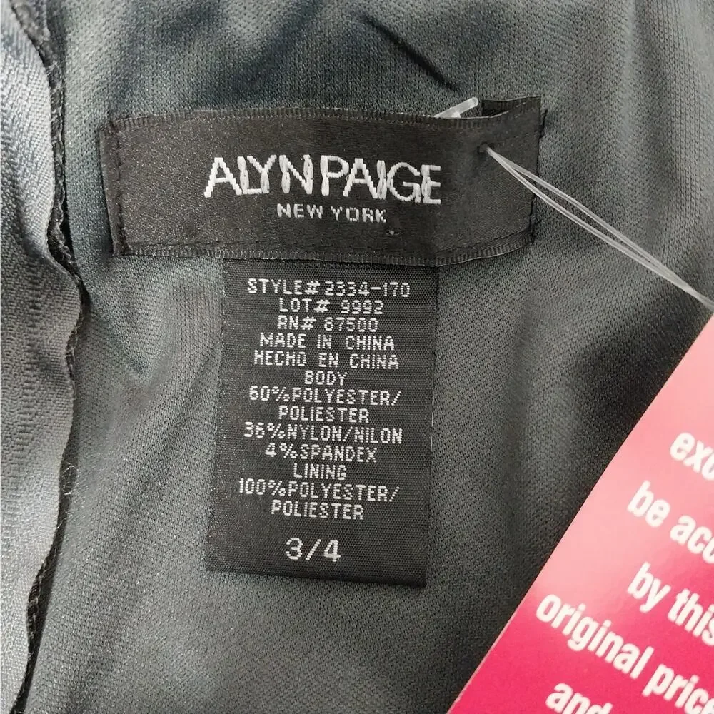 NWT! ALYN PAIGE, N.Y.! DOVE GRAY RAW SATIN, PLEAT FRONT, ROSETTE DRESS! SZ 3/4 - Picture 7 of 9